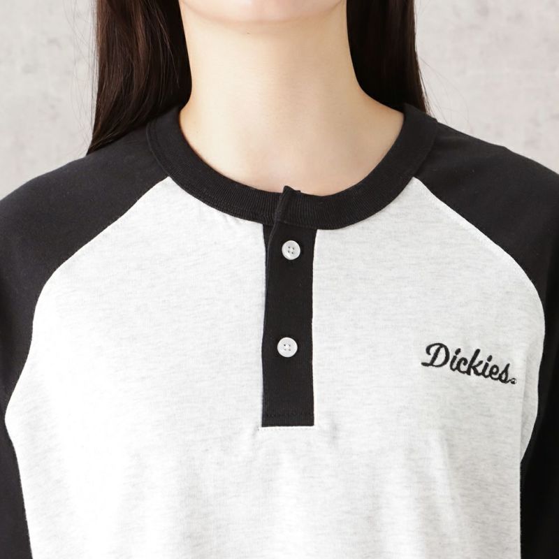 Dickies 袖配色ヘンリーネックTシャツ レディース メール便 対応商品商品画像-10