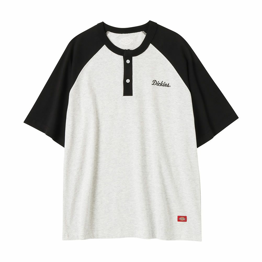 Dickies 袖配色ヘンリーネックTシャツ レディース ネコポス 対応商品