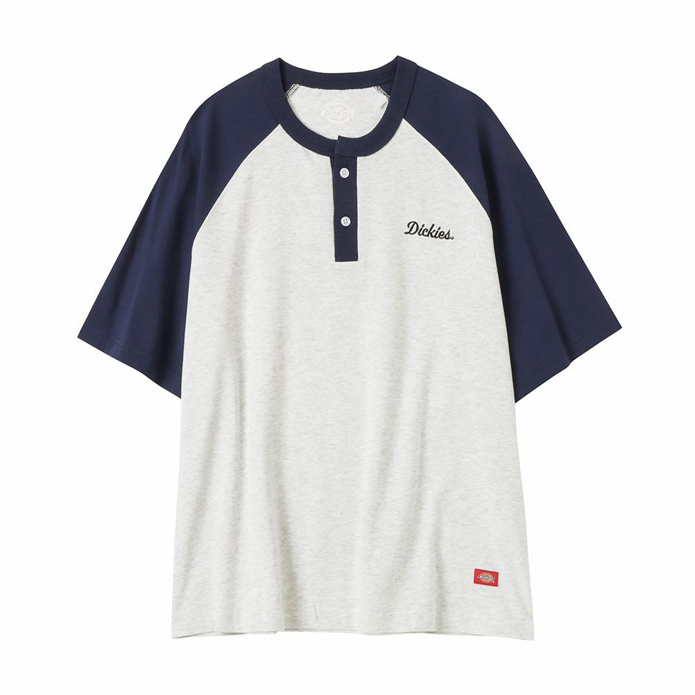 Dickies 袖配色ヘンリーネックTシャツ レディース ネコポス 対応商品