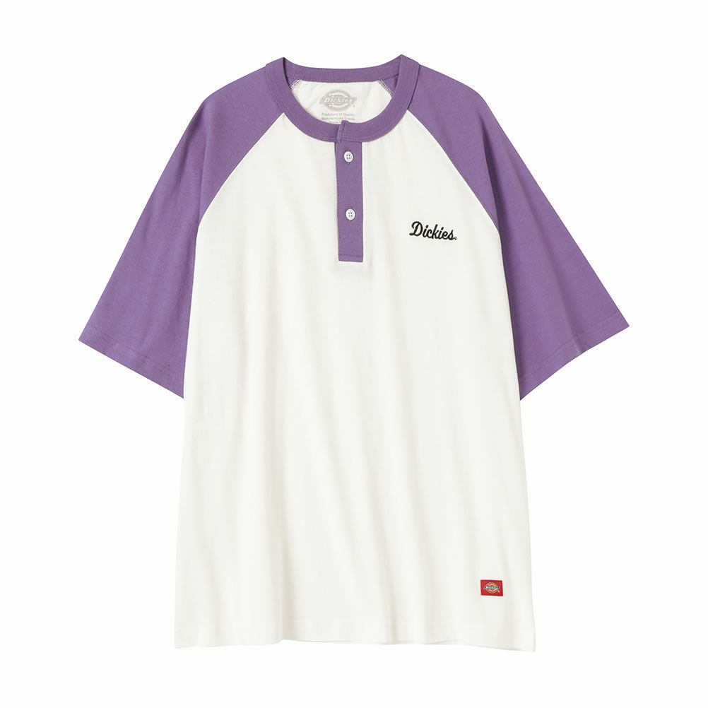 Dickies 袖配色ヘンリーネックTシャツ レディース ネコポス 対応商品