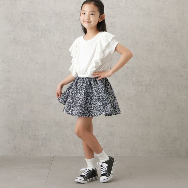 NAVY 花柄コンビワンピース キッズ商品画像-4