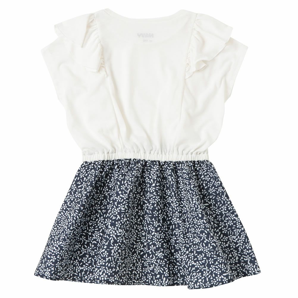 NAVY 花柄コンビワンピース キッズ商品サムネイル-9
