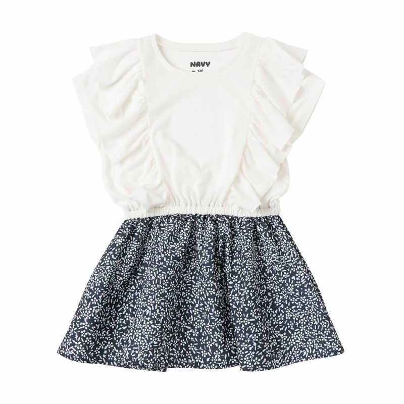 NAVY 花柄コンビワンピース キッズ商品画像-11