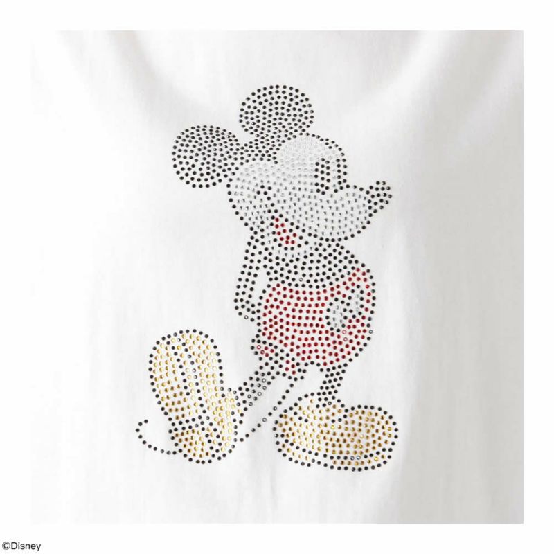 Disney ミッキーマウス / ラインストーンTシャツ レディース
