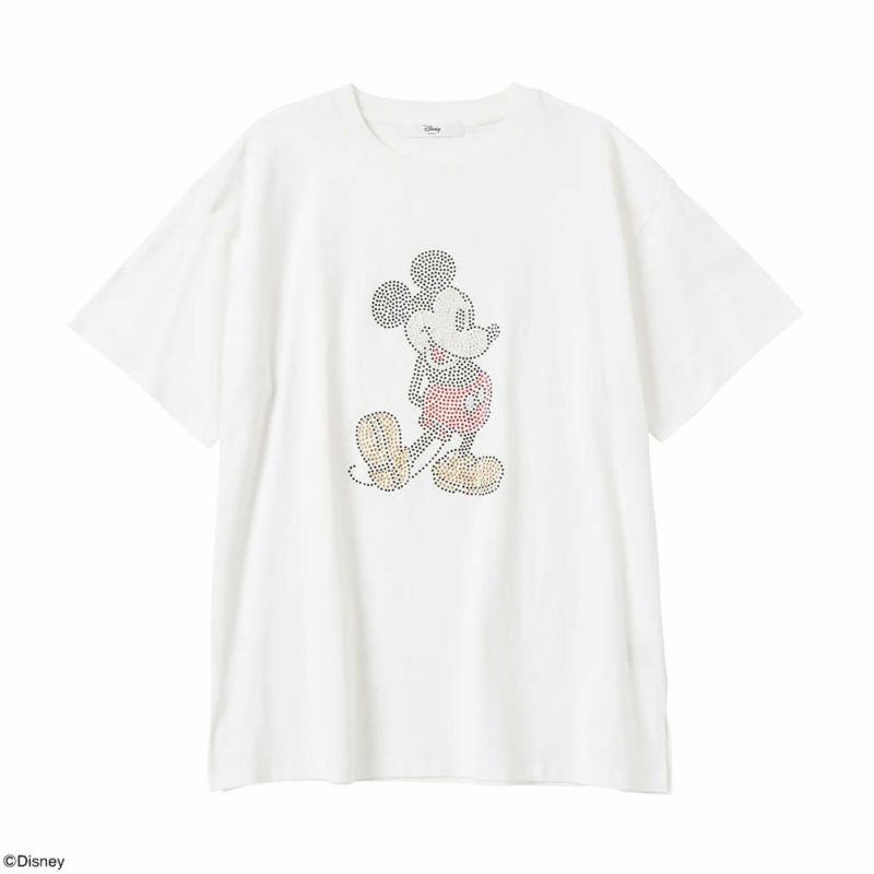 Disney ミッキーマウス / ラインストーンTシャツ レディース