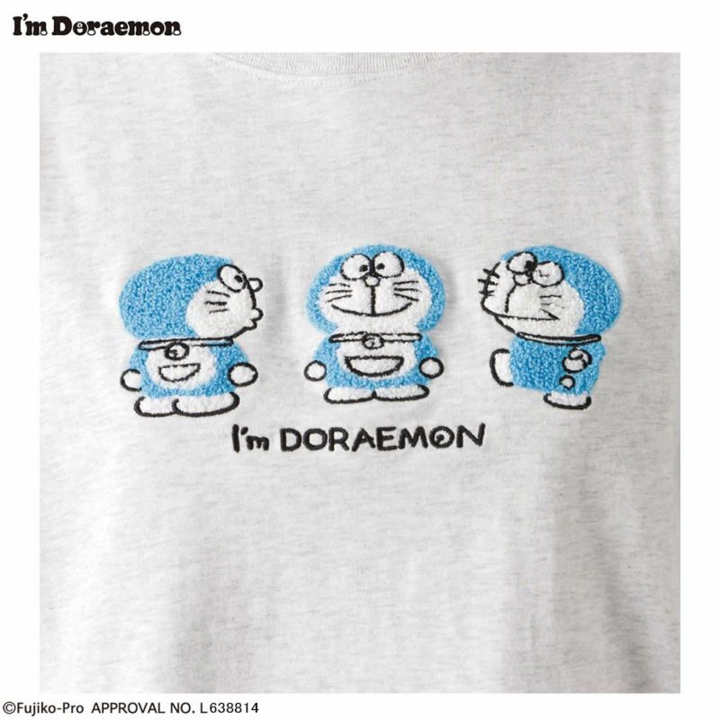 I'ｍ Doraemon アイムドラえもん サガラ刺繍Tシャツ レディース