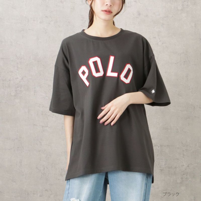 POLO BCS ツイルワッペンロゴTシャツ レディース ネコポス 対応商品商品画像-1