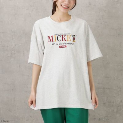 Disney / ワンポイント刺繍Tシャツ レディース
