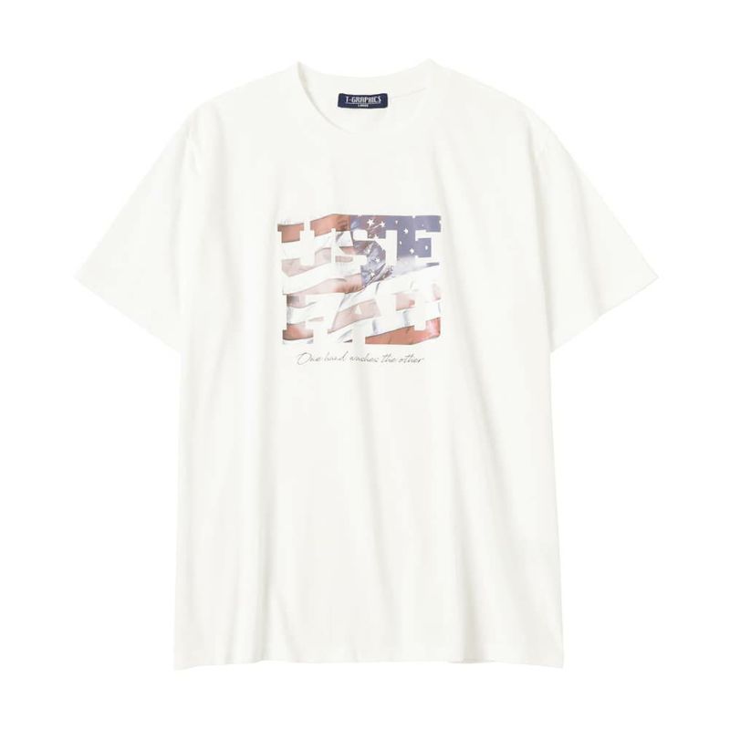 T-GRAPHICS  星条旗プリント半袖Tシャツ メンズ ネコポス 対応商品商品画像-2