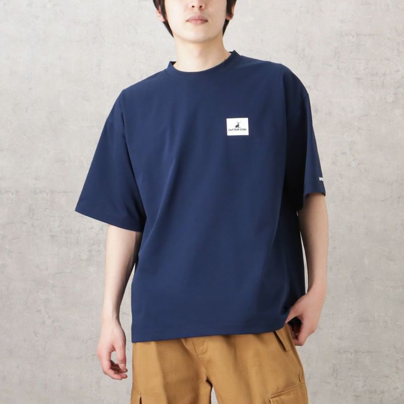 CAPTAIN STAG ポンチ素材 バックロゴショートスリーブTシャツ メンズ ネコポス 対応商品商品画像-2