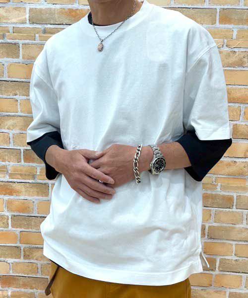 NAVY U.S.コットン100％ 無地Tシャツ メンズ メール便 対応商品商品画像-2