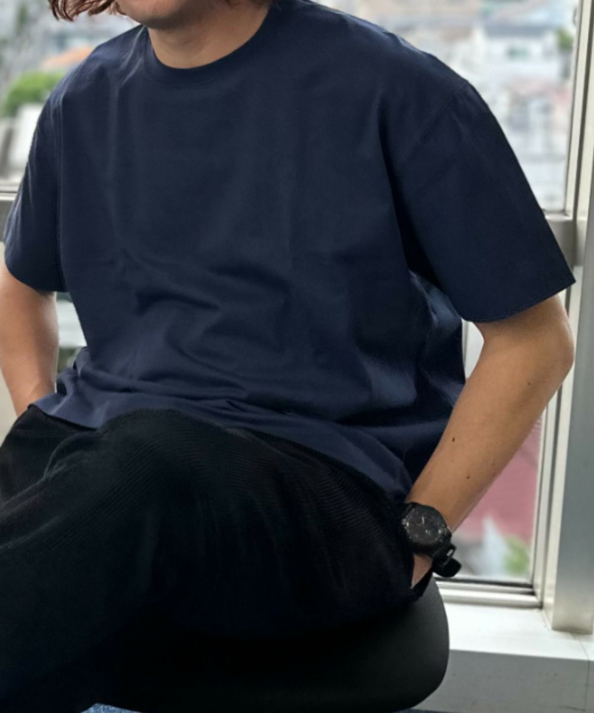 NAVY コットンUSA無地Tシャツ メンズ ネコポス 対応商品