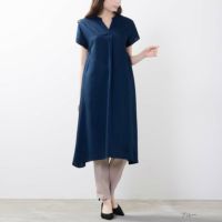 NAVY インドファブリック スキッパーワンピース レディース