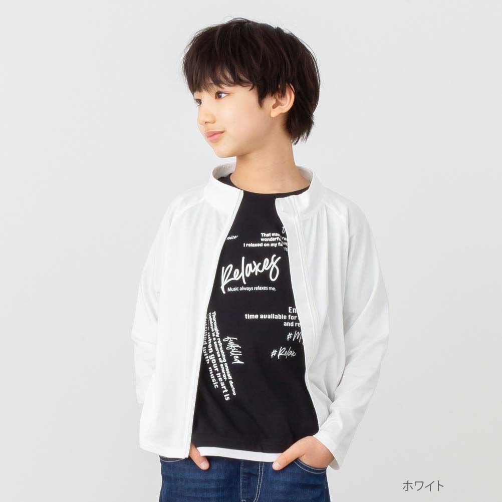 NAVY ジップ付きラッシュガード キッズ商品サムネイル-1