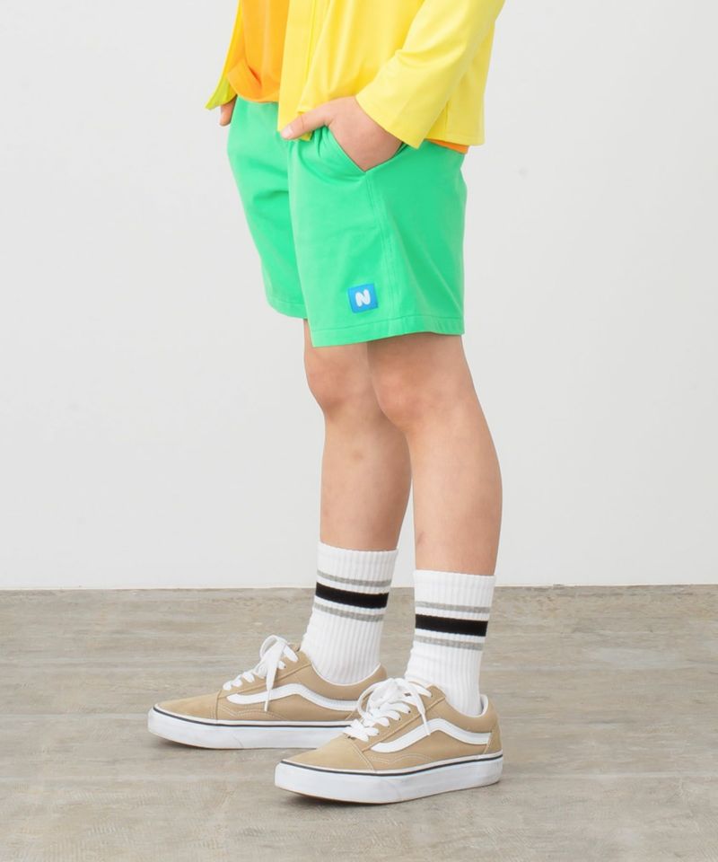 LAND by MILKBOY つけ襟 ショートパンツセット NAVY 4WAYストレッチカラーショートパンツ キッズ