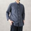 NAVY SOLOTEX(R)使用 リネンブレンド7分袖シャツ メンズ商品サムネイル-6