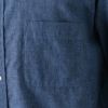 NAVY SOLOTEX(R)使用 リネンブレンド7分袖シャツ メンズ商品サムネイル-13