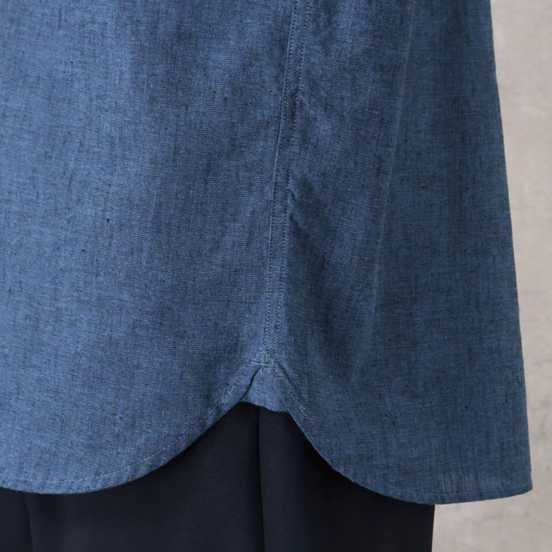 NAVY SOLOTEX(R)使用 リネンブレンド7分袖シャツ メンズ商品画像-14