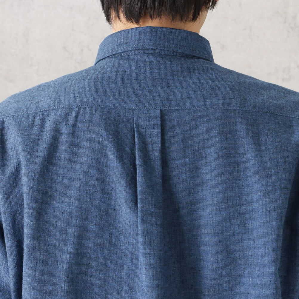 [期間限定価格]NAVY SOLOTEX(R)使用 リネンブレンド7分袖シャツ メンズ商品画像-15