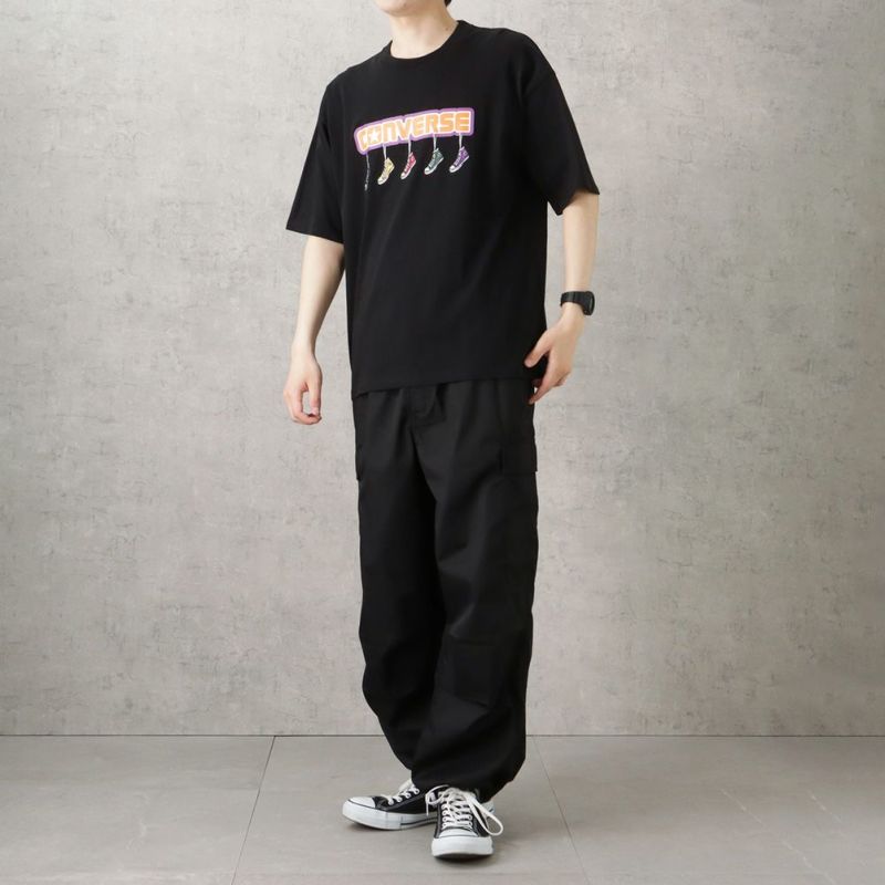 CONVERSE 吊るしシューズショートスリーブTシャツ メンズ