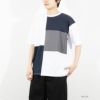 URBAN COLLECTION ポンチ素材 ブロック切替ショートスリーブTシャツ メンズ ネコポス 対応商品