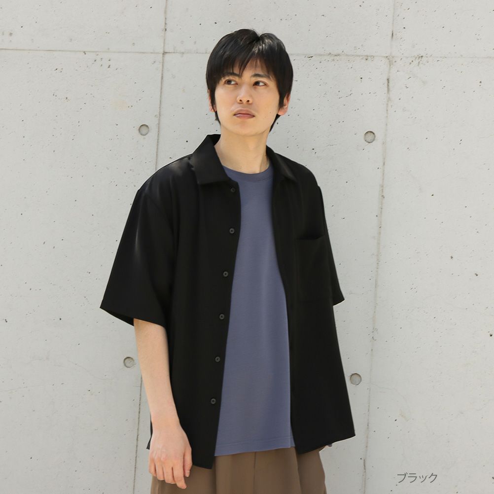 URBAN COLLECTION ドレープツイルルーズシャツ メンズ