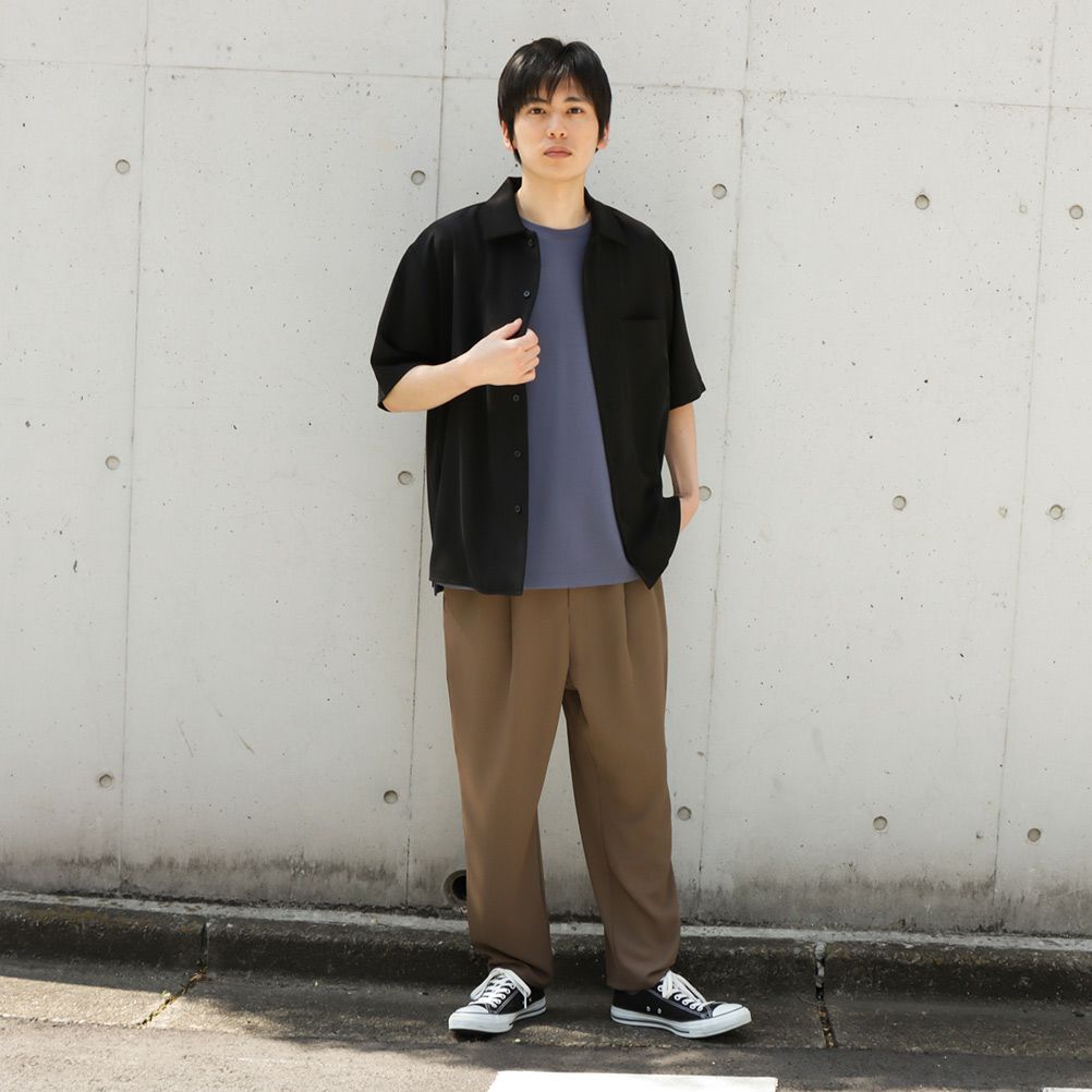 URBAN COLLECTION ドレープツイルルーズシャツ メンズ