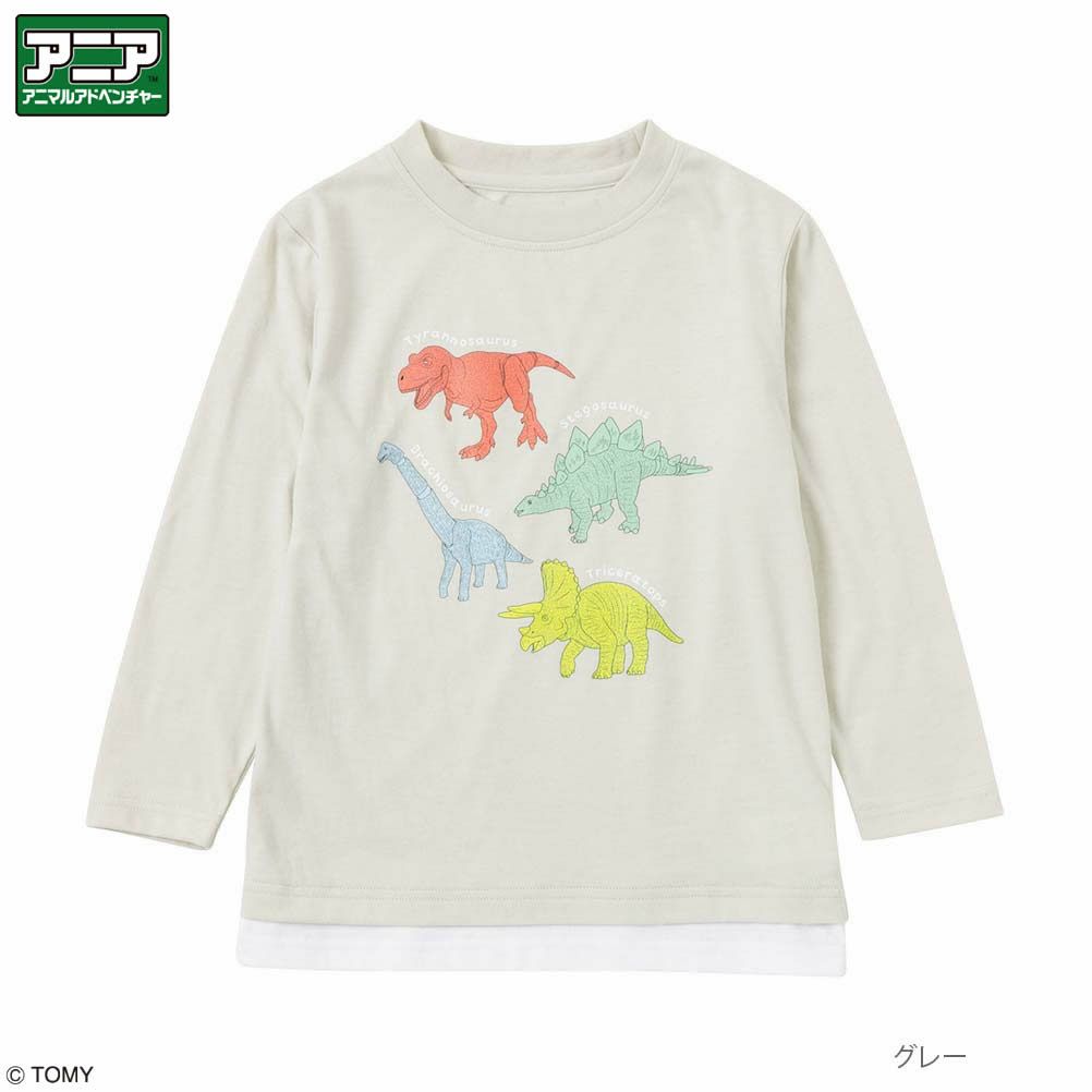 アニア アニマルアドベンチャー プリントロングスリーブTシャツ キッズ