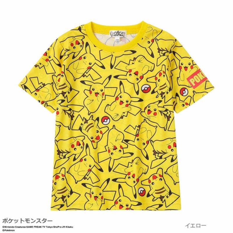 ポケットモンスター 半袖メッシュプリントTシャツ キッズ