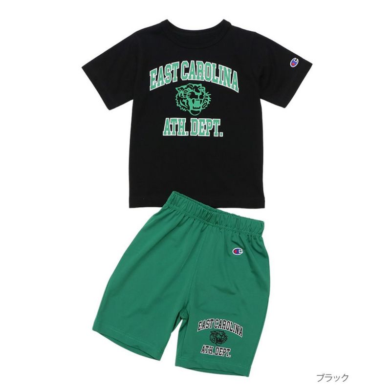 Champion Tシャツ&ショートパンツセットアップ キッズ Champion Tシャツ&ショートパンツセットアップ キッズ