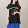 CONVERSE サイドスリット入りフレンチスリーブTシャツ レディース ネコポス 対応商品