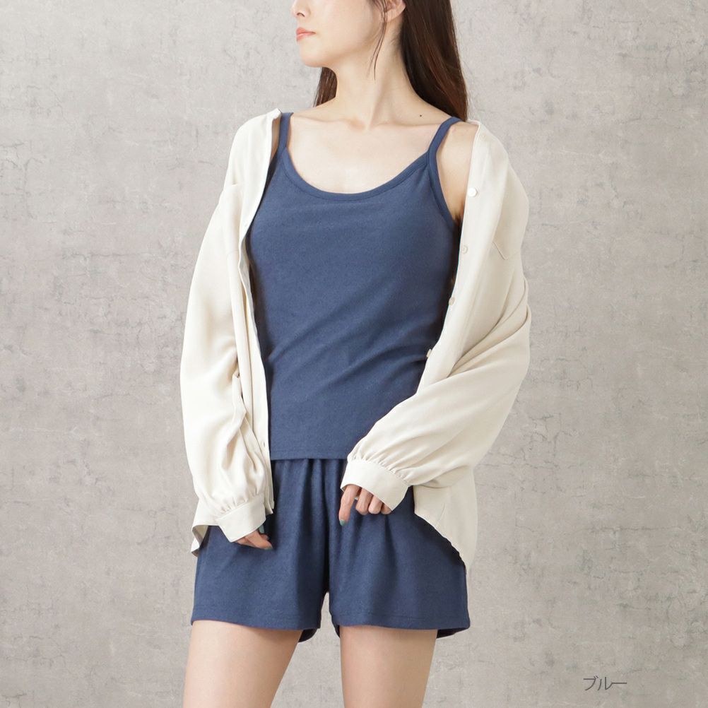 NAVY カップ付きパイルルームウェアセット レディース