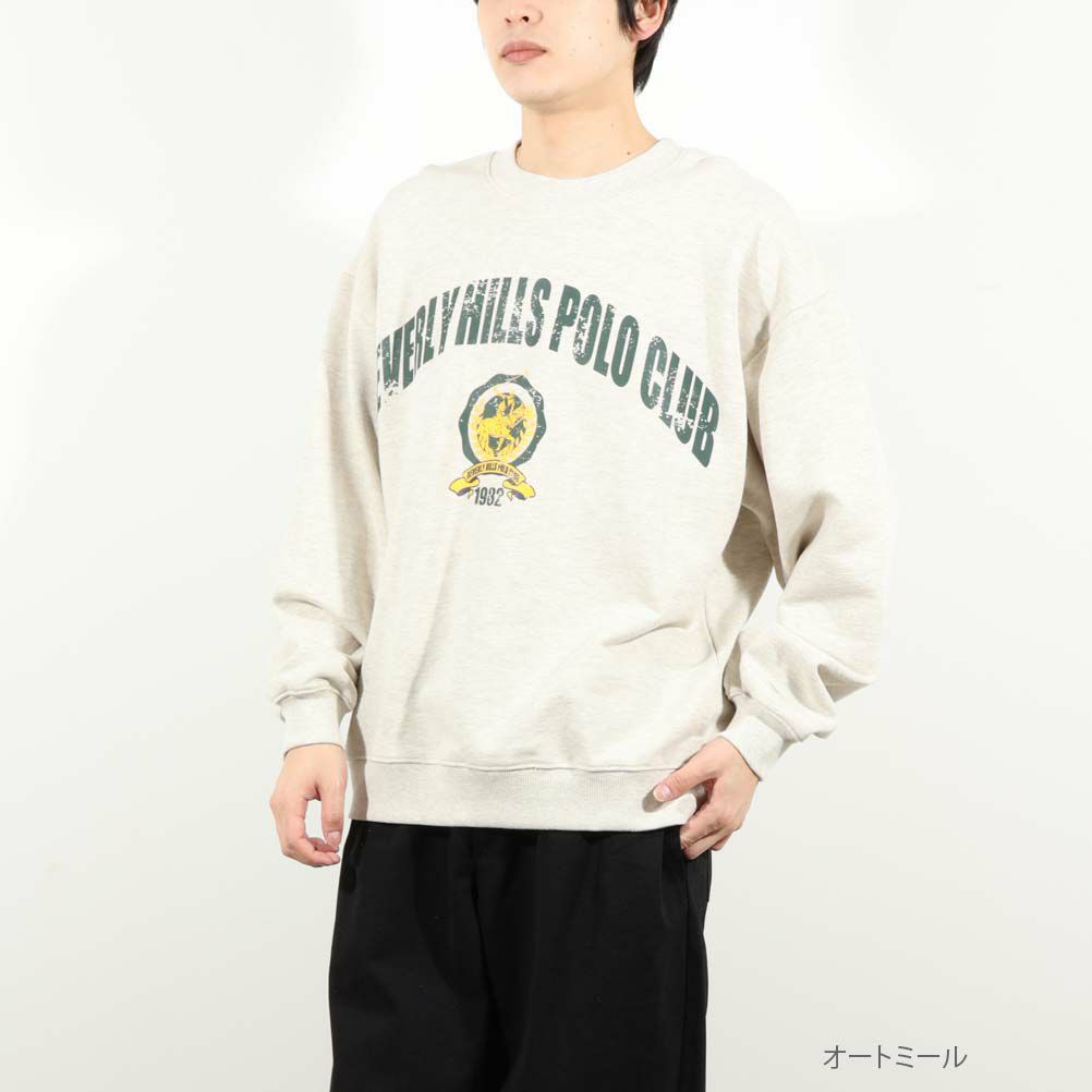 【オンラインストア限定】BEVERLY HILLS POLO CLUB 裏毛ビッグトレーナー メンズ商品サムネイル-3
