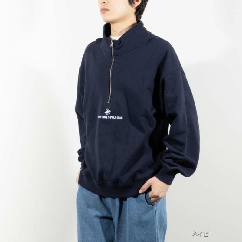 【オンラインストア限定】BEVERLY HILLS POLO CLUB ビッグハーフジップトレーナー メンズ商品画像-1