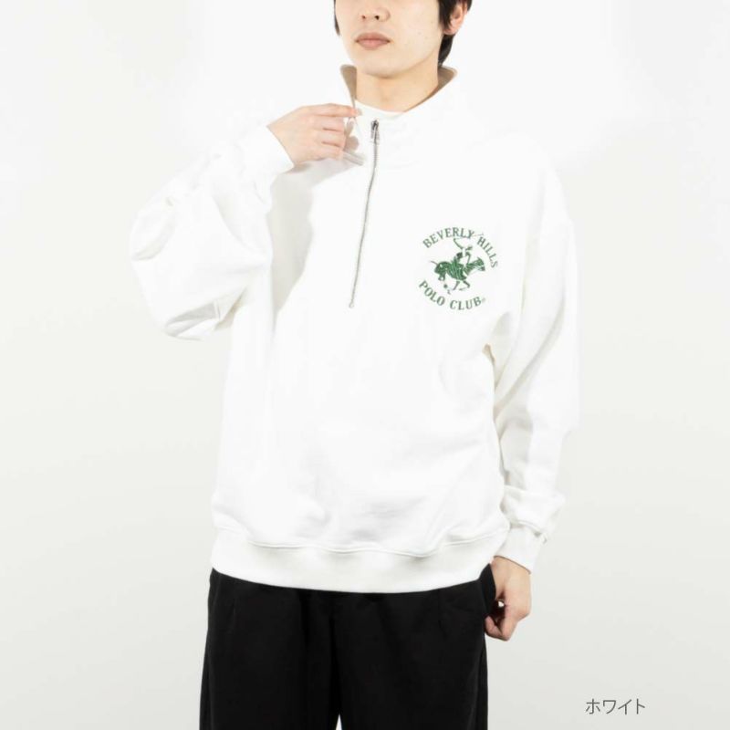 【オンラインストア限定】BEVERLY HILLS POLO CLUB ビッグハーフジップトレーナー メンズ商品画像-2