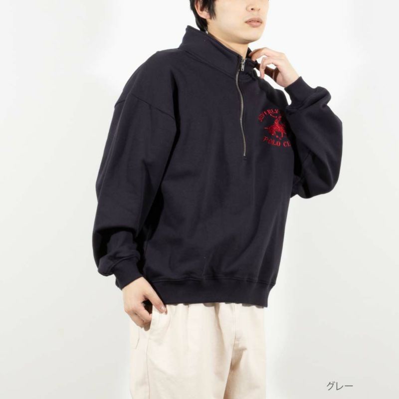 【オンラインストア限定】BEVERLY HILLS POLO CLUB ビッグハーフジップトレーナー メンズ商品画像-4