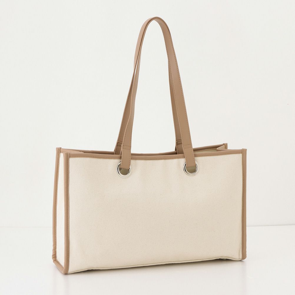 NAVY 合皮パイピング横長トートバッグ商品サムネイル-3