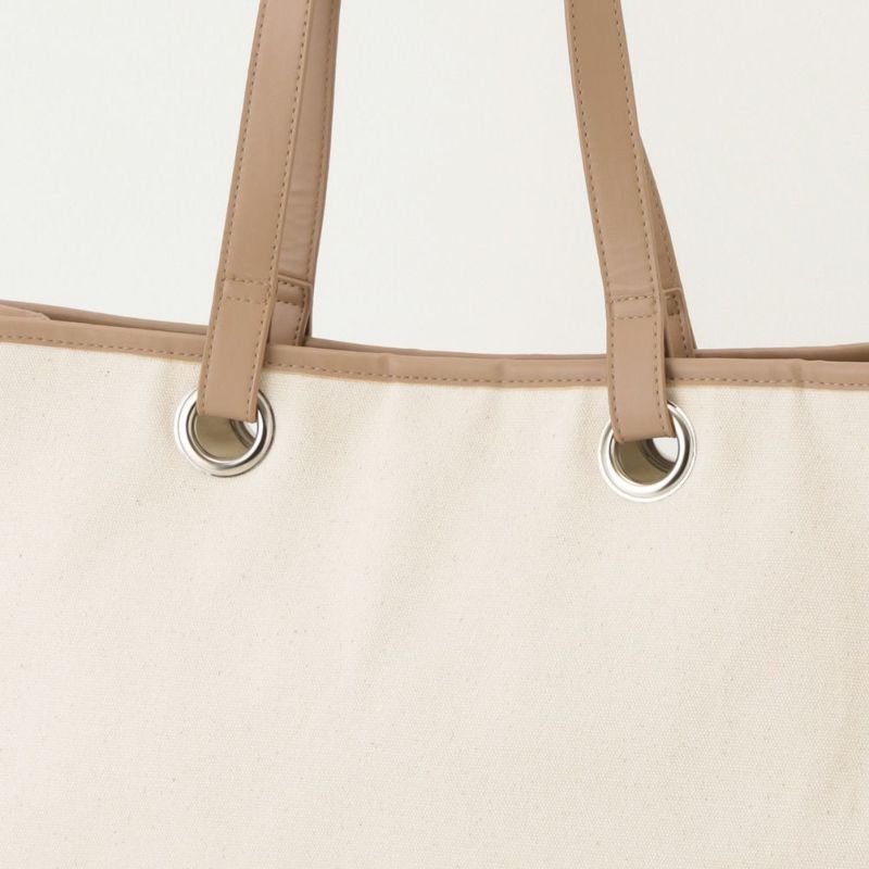 NAVY  合皮パイピング横長トートバッグ商品画像-4