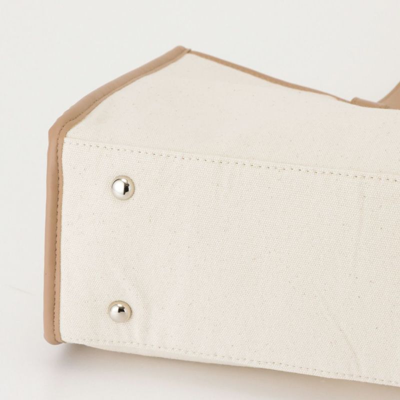 NAVY 合皮パイピング横長トートバッグ商品画像-7