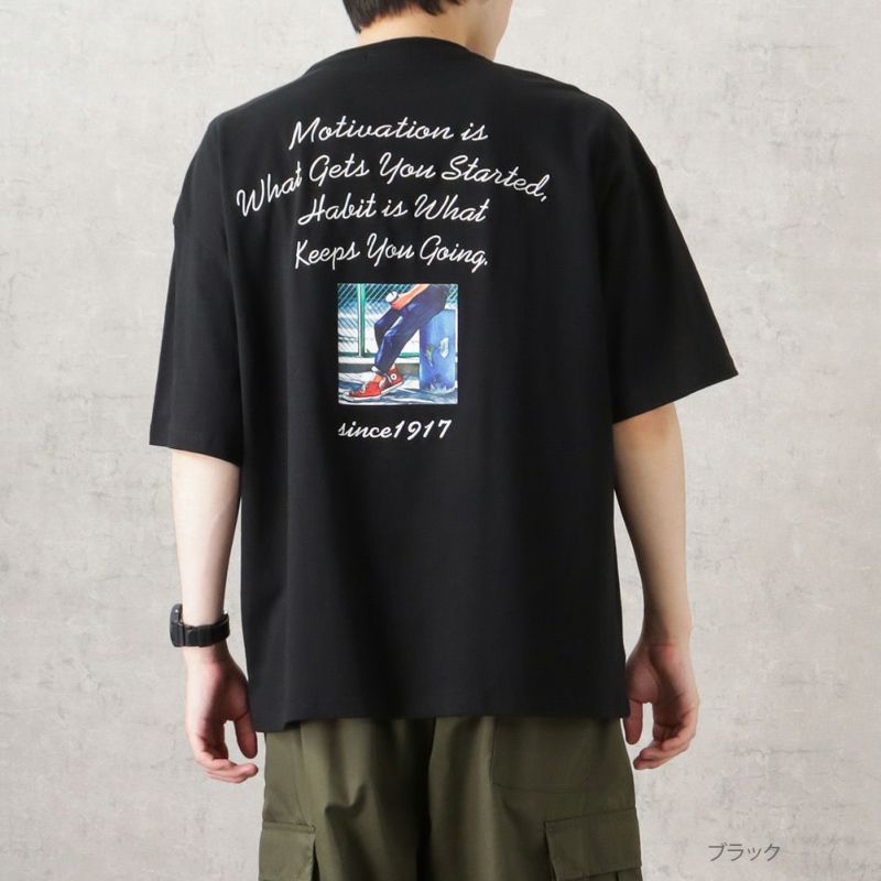 CONVERSE バックフォトアートショートスリーブTシャツ メンズ ネコポス 対応商品商品画像-1