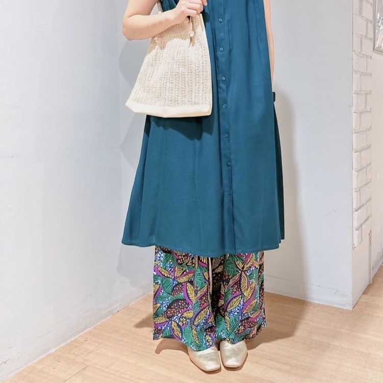 NAVY インドファブリック レーヨン総柄パンツ レディース商品画像-4