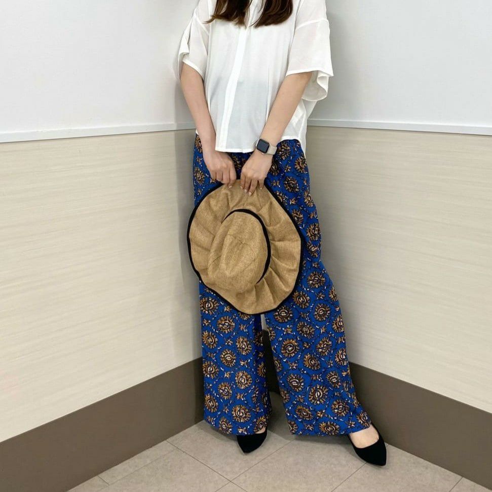 NAVY インドファブリック レーヨン総柄パンツ レディース