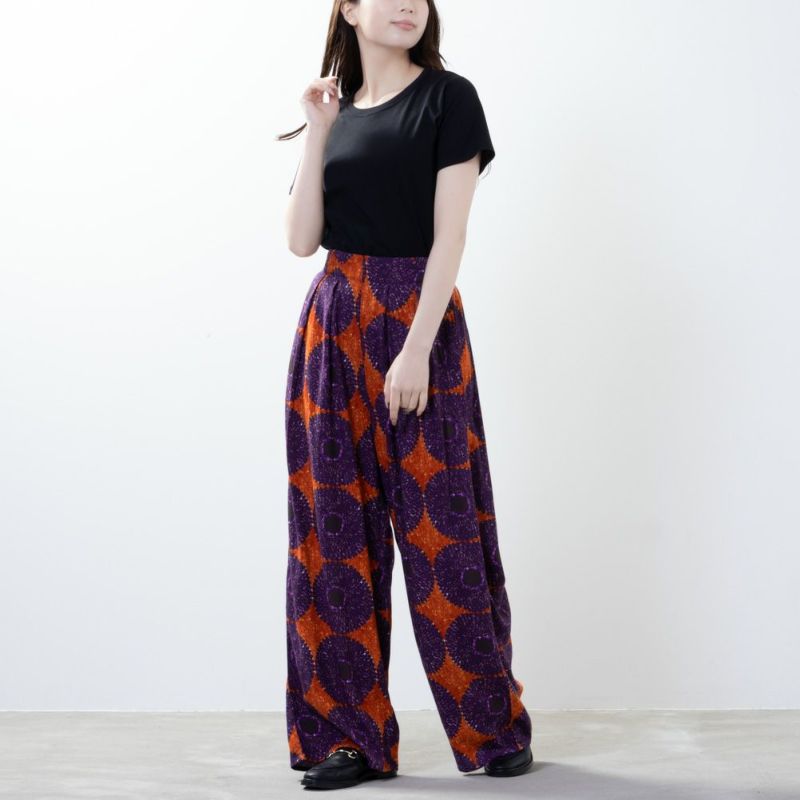 [期間限定価格]NAVY インドファブリック レーヨン総柄パンツ レディース商品画像-7