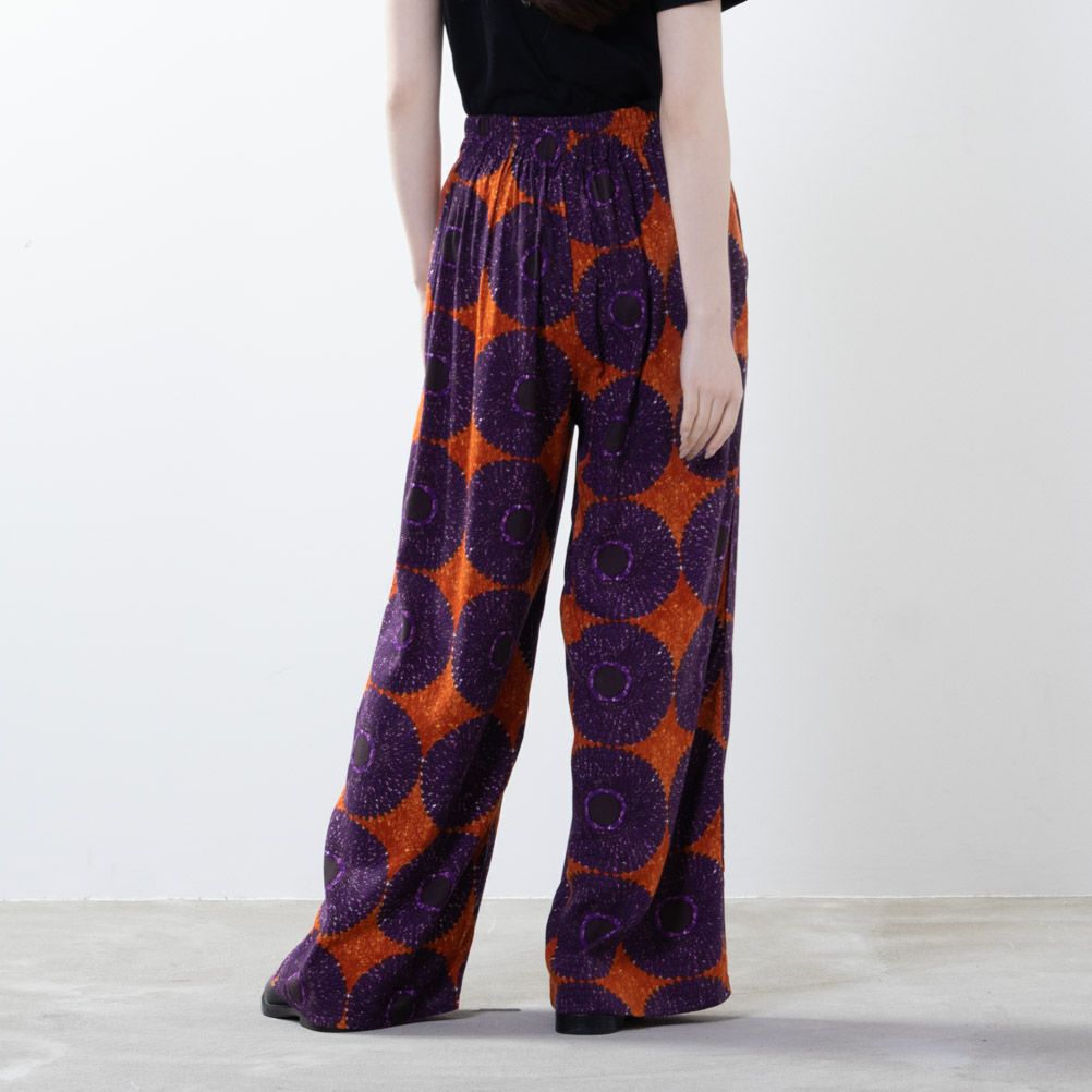 NAVY インドファブリック レーヨン総柄パンツ レディース