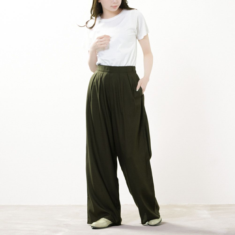 NAVY インドファブリック レーヨン総柄パンツ レディース商品画像-11