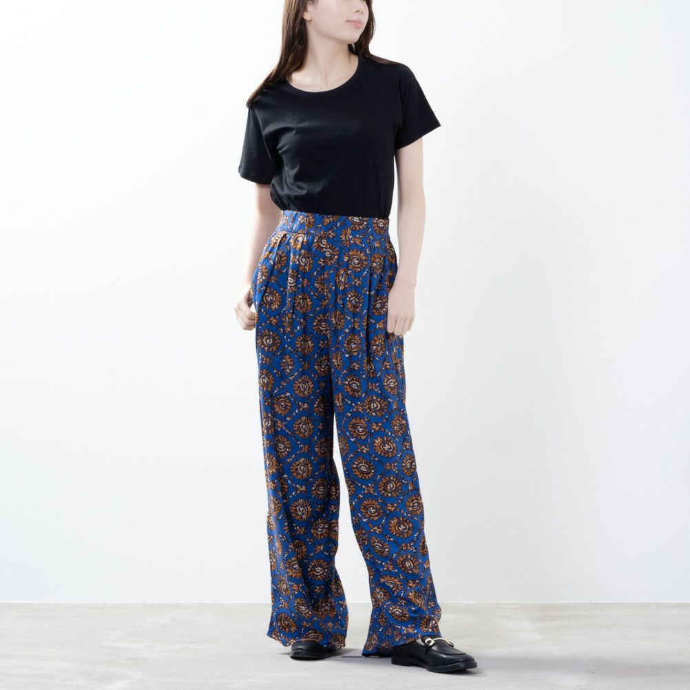 NAVY インドファブリック レーヨン総柄パンツ レディース商品画像-13