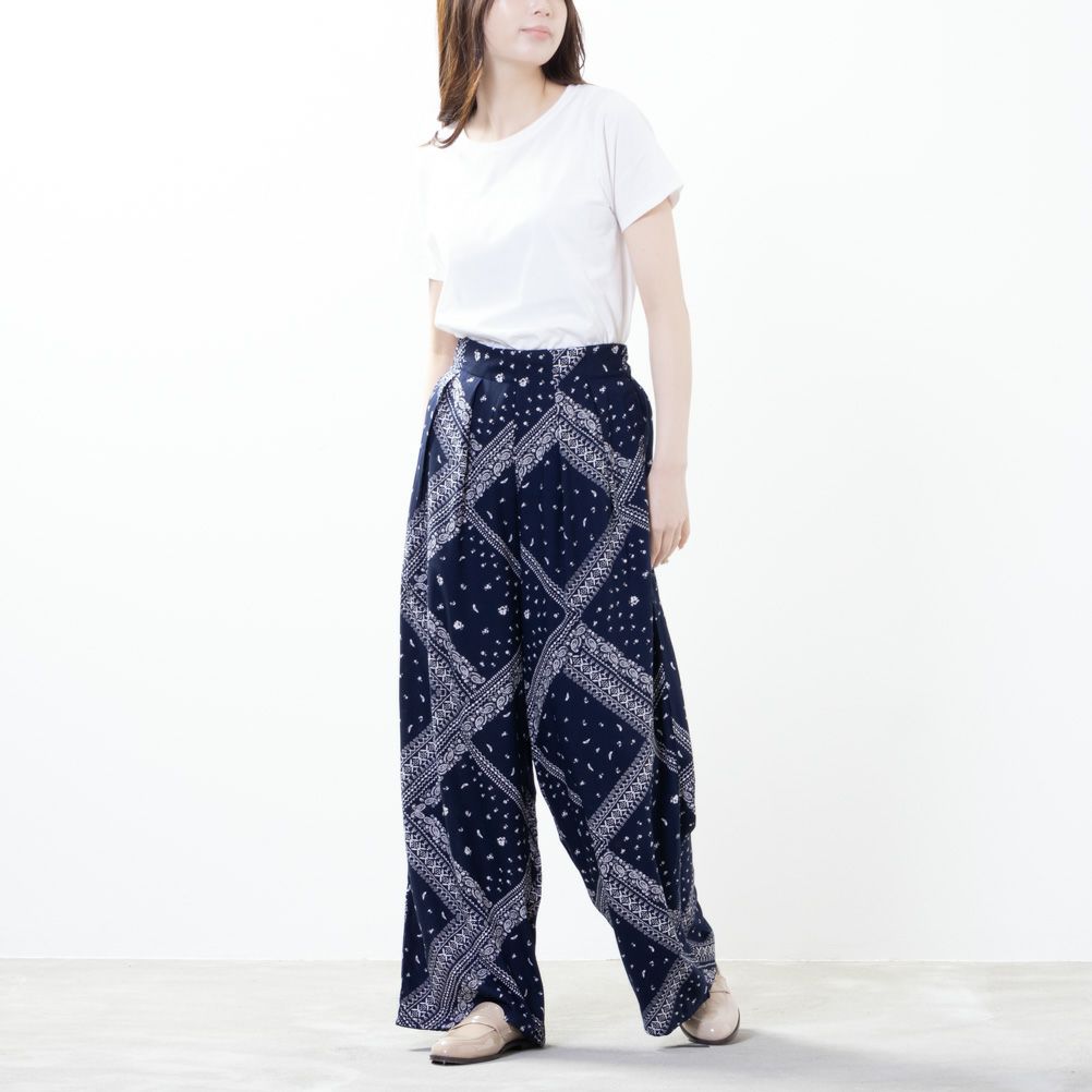[期間限定価格]NAVY インドファブリック レーヨン総柄パンツ レディース商品画像-14