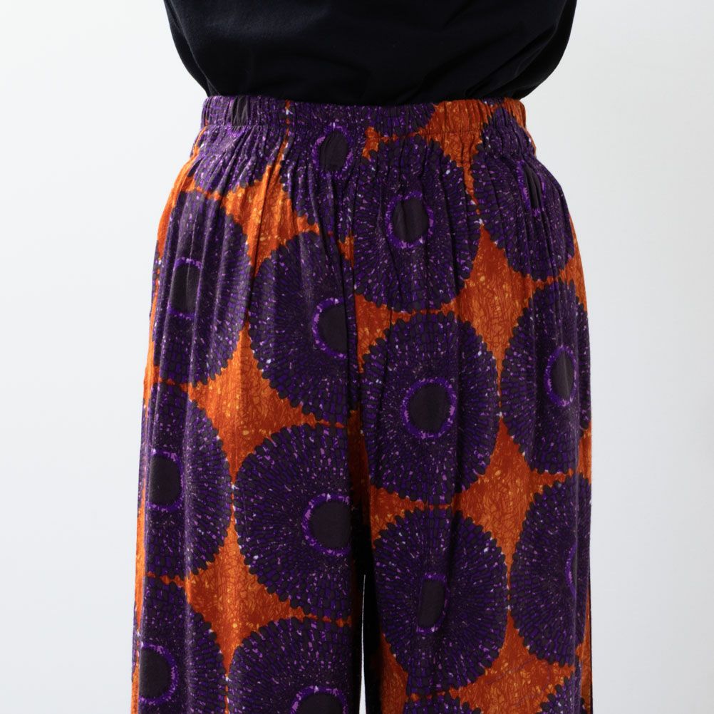 NAVY インドファブリック レーヨン総柄パンツ レディース