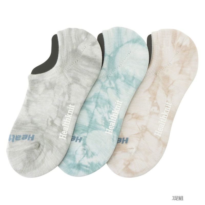 Healthknit  スニーカーインソックス タイダイ柄 3足組 メンズ商品画像-1