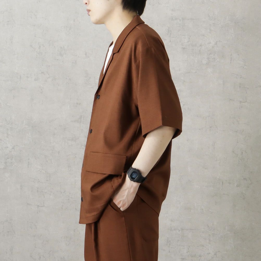 URBAN COLLECTION リネンライクポリエステル 半袖シャツ メンズ商品サムネイル-5